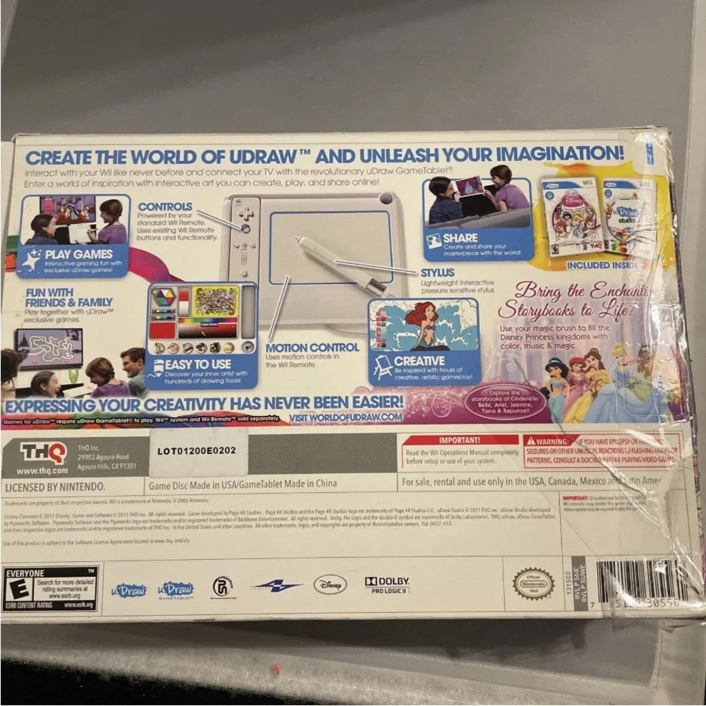 uDraw Game Tablet Studio  & Disney Princess: Enchanting Storybooks Nintendo